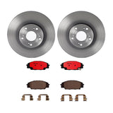 Brembo OE Front Brake Kit (Prem NAO Ceramic Pads/Prem UV Coat Rotors) - 02-06 Acura RSX/06-11 Honda Civic/00-09 S2000 by Brembo KT00169-BRE