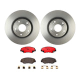 Brembo OE Front Brake Kit (Prem NAO Ceramic Pads/Prem UV Coat Rotors) - 13-15 Acura ILX/12-21 Honda Civic/03-17 Accord by Brembo KT00170-BRE