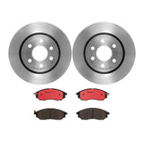 Brembo OE Front Brake Kit (Prem NAO Ceramic Pads/Friction Brake Discs) 15-20 Acura TLX/12-14 Honda Ridgeline by Brembo KT00182-BRE