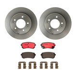 Brembo OE Rear Brake Kit (Prem NAO Ceramic Pads/Prem UV Coat Rotors) - 17-20 Fiat 124 Spider/06-20 Mazda MX-5 Miata by Brembo KT00225-BRE