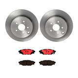 Brembo OE Brake Kit (Prem NAO Ceramic Pads/Prem UV Coat Rotors) - 13-15 Subaru BRZ/2015 WRX/05-14 Outback by Brembo KT00233-BRE