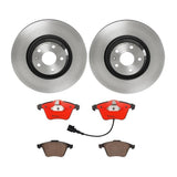 Brembo OE Front Brake Kit (NAO Brake Pads/Prem UV Coat Rotors) - VW/Audi by Brembo KT00417-BRE