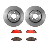 Brembo OE Front Brake Kit (Prem NAO Ceramic Pads/Prem UV Coat Rotors) - 05-14 Ford Mustang by Brembo KT00427-BRE
