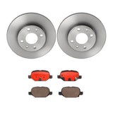Brembo OE Rear Brake Kit (Prem NAO Ceramic Pads/Prem UV Coat Rotors) - 12-19 Fiat 500 by Brembo KT00464-BRE