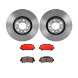 Brembo OE Front Brake Kit (Prem NAO Ceramic Pads/Prem UV Coat Rotors) - 15-17 Chrysler 200/13-16 Dodge Dart by Brembo KT00480-BRE