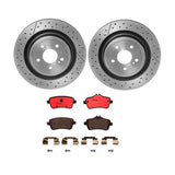 Brembo OE Rear Brake Kit (Prem NAO Ceramic Pads/Prem UV Coat Rotors) - 14-19 Mercedes CLA45 AMG/15-19 GLA45 AMG by Brembo KT00484-BRE