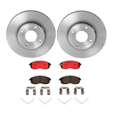 Brembo OE Front Brake Kit (Prem NAO Ceramic Pads/Prem UV Coat Rotors) - 99-02 Infiniti G20 by Brembo KT00528-BRE