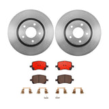 Brembo OE Front Brake Kit (Prem NAO Ceramic Pads/Prem UV Coat Rotors) - 2008 Chevy Cobalt/06-11 HHR/07-12 Malibu by Brembo KT00606-BRE
