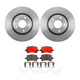 Brembo OE Front Brake Kit (Prem NAO Ceramic Pads/Prem UV Coat Rotors) - 05-07 Chevy Cobalt/04-06 Malibu by Brembo KT00607-BRE
