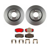 Brembo OE Front Brake Kit (Prem NAO Ceramic Pads/Prem UV Coat Rotors) - 07-10 Hyundai Elantra/03-10 Sonata/03-08 Tiburon by Brembo KT00608-BRE