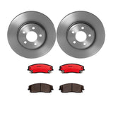 Brembo OE Front Brake Kit (Prem NAO Ceramic Pads/Prem UV Coat Rotors) - 09-19 Dodge Challenger/06-19 Charger by Brembo KT00610-BRE