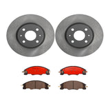 Brembo OE Front Brake Kit (Prem NAO Ceramic Pads/Prem UV Coat Rotors) - 08-11 Ford Focus by Brembo KT00642-BRE