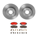 Brembo OE Front Brake Kit (Prem NAO Ceramic Pads/Prem UV Coat Rotors) - 98-02 Honda Accord/06-11 Civic/10-14 Insight by Brembo KT00691-BRE