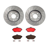 Brembo OE Front Brake Kit (Prem NAO Ceramic Pads/Prem UV Coat Rotors) - 16-17 Mercedes B250e/15-19 GLA250 by Brembo KT00713-BRE