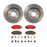 Brembo OE Front Brake Kit (Prem NAO Ceramic Pads/Prem UV Coat Rotors) - 98-02 Honda Accord/06-11 Civic/10-14 Insight by Brembo KT00737-BRE