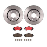 Brembo OE Front Brake Kit (Prem NAO Ceramic Pads/Prem UV Coat Rotors) - 08-16 Chrysler Town & Country by Brembo KT00776-BRE