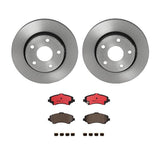 Brembo OE Front Brake Kit (Prem NAO Ceramic Pads/Prem UV Coat Rotors) - 08-16 Chrysler Town & Country by Brembo KT00786-BRE