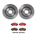 Brembo OE Front Brake Kit (Prem NAO Ceramic Pads/Prem UV Coat Rotors) - 08-16 Chrysler Town & Country by Brembo KT00795-BRE