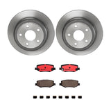 Brembo OE Rear Brake Kit (Prem NAO Ceramic Pads/Prem UV Coat Rotors) - 07-11 Dodge Nitro/07-17 Wrangler/2018 Wrangler JK by Brembo KT00847-BRE