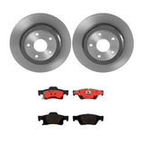 Brembo OE Rear Brake Kit (Prem NAO Ceramic Pads/Prem UV Coat Rotors) - 11-21 Dodge Durango/17-21 Jeep Grand Cherokee by Brembo KT00850-BRE