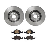 Brembo OE Front Brake Kit (Prem NAO Ceramic Pads/Prem UV Coat Rotors) - 16-20 Audi TTS Quattro by Brembo KT00878-BRE