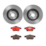 Brembo OE Front Brake Kit (Prem NAO Ceramic Pads/Prem UV Coat Rotors) - 14-20 Fiat 500L by Brembo KT00887-BRE