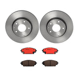 Brembo OE Front Brake Kit (Prem NAO Ceramic Pads/Prem UV Coat Rotors) - 14-18 Mazda 3/16-20 CX-3 by Brembo KT00900-BRE