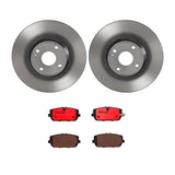 Brembo OE Rear Brake Kit (Prem NAO Ceramic Pads/Prem UV Coat Rotors) - 17-20 Fiat 124 Spider/06-20 Mazda MX-5 Miata by Brembo KT00905-BRE
