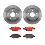 Brembo OE Rear Brake Kit (Prem NAO Ceramic Pads/Prem UV Coat Rotors) - 04-06 Chevy Malibu/08-12 Malibu/08-10 Pontiac G6 by Brembo KT00912-BRE