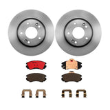 Brembo OE Front Brake Kit (Prem NAO Ceramic Pads/Prem UV Coat Rotors) - 07-10 Hyundai Elantra/03-10 Sonata/03-08 Tiburon by Brembo KT00916-BRE