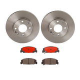 Brembo OE Front Brake Kit (Prem NAO Ceramic Pads/Prem Rotors) - 90-00 Honda Civic/93-97 Civic del Sol/90-91 CRX by Brembo KT00926-BRE
