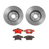 Brembo OE Front Brake Kit (Prem NAO Ceramic Pads/Prem UV Coat Rotors) - 13-20 Ford Fusion/19-20 Police Responder Hybrid by Brembo KT00952-BRE