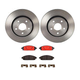 Brembo OE Front Brake Kit (Prem NAO Ceramic Pads/Prem UV Coat Rotors) - 06-10 Jeep Commander/05-10 Grand Cherokee by Brembo KT00960-BRE
