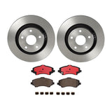 Brembo OE Front Brake Kit (Prem NAO Ceramic Pads/Prem UV Coat Rotors) - 08-16 Chrysler Town & Country by Brembo KT00992-BRE