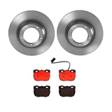 Brembo OE Front Brake Kit (Prem NAO Ceramic Pads/Prem UV Coat Rotors) - 94-99 Land Rover Disco/90-94 Range Rover by Brembo KT00A14-BRE