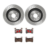 Brembo OE Rear Brake Kit (Prem NAO Ceramic Pads/Prem UV Coat Rotors) - 08-13 Mercedes C63 AMG by Brembo KT00B06-BRE