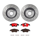 Brembo OE Front Brake Kit (Prem NAO Ceramic Pads/Prem UV Coat Rotors) - 12-15 Mercedes C250 by Brembo KT00B39-BRE