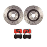 Brembo OE Front Brake Kit (Prem NAO Ceramic Pads/Prem UV Coat Rotors) - 07-14 Mercedes CL550 by Brembo KT00B42-BRE