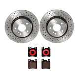 Brembo OE Rear Brake Kit (Rear Prem NAO Ceramic Pads/Prem UV Coat Rotors) - 98-99 Mercedes CL600/01-02 CL600 by Brembo KT00B76-BRE
