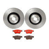 Brembo OE Front Brake Kit (Prem NAO Ceramic Pads/Prem UV Coat Rotors) - 07-11 Mercedes ML63 AMG/2007 R63 AMG by Brembo KT00B77-BRE