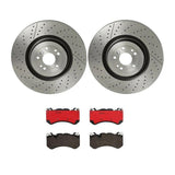 Brembo OE Front Brake Kit (Prem NAO Ceramic Pads/Prem UV Coat Rotors) - 14-18 Audi RS7 by Brembo KT00B94-BRE