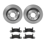 Brembo OE Rear Brake Kit (Prem LowMet Pads/Prem UV Coat Rotors) - VW by Brembo KT04003-BRE