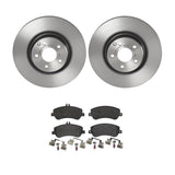 Brembo OE Front Brake Kit (Prem LowMet Pads/Prem UV Coat Rotors) - 13-15 Mercedes GLK250/10-15 GLK350 by Brembo KT04018-BRE