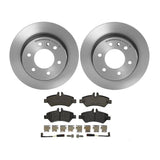 Brembo OE Rear Brake Kit (LowMet Brake Pads/Prem UV Coat Rotors) - VW/Audi by Brembo KT04189-BRE