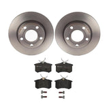 Brembo OE Rear Brake Kit (Prem NAO Ceramic Pads/Prem UV Coat Rotors) - Audi by Brembo KT04195-BRE