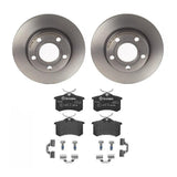 Brembo OE Rear Brake Kit (Prem NAO Ceramic Pads/Prem UV Coat Rotors) - Audi by Brembo KT04196-BRE