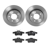 Brembo OE Rear Brake Kit (Prem NAO Ceramic Pads/Prem UV Coat Rotors) - 08-10 Chevy Cobalt by Brembo KT04206-BRE