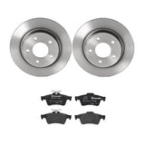 Brembo OE Rear Brake Kit (Prem NAO Ceramic Pads/Prem UV Coat Rotors) - 08-10 Chevy Cobalt by Brembo KT04207-BRE