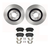 Brembo OE Rear Brake Kit (Prem LowMet Pads/Prem UV Coat Rotors) - Audi by Brembo KT04215-BRE