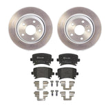 Brembo OE Rear Brake Kit (Prem NAO Ceramic Pads/Prem UV Coat Rotors) - Audi by Brembo KT04220-BRE